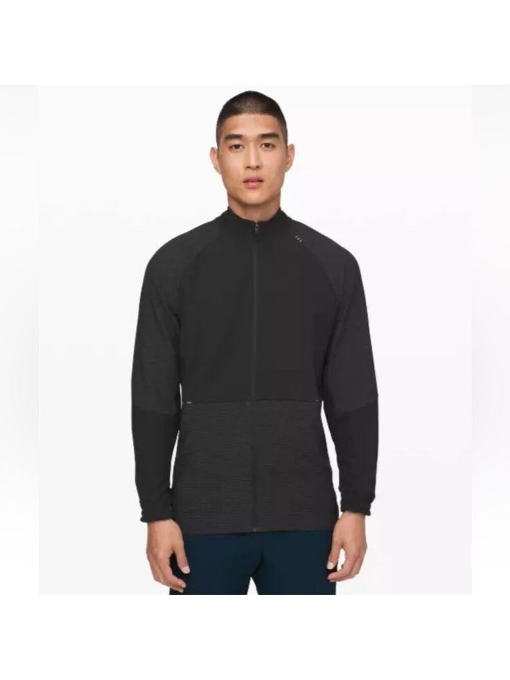 Lululemon License to Train Track Jacket XL Black/Heathered Black M3BNYS